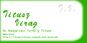 titusz virag business card